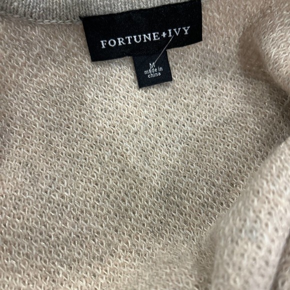 Fortune + Ivy Long Striped Cardigan with Pockets Size M NWOT - Picture 3 of 6